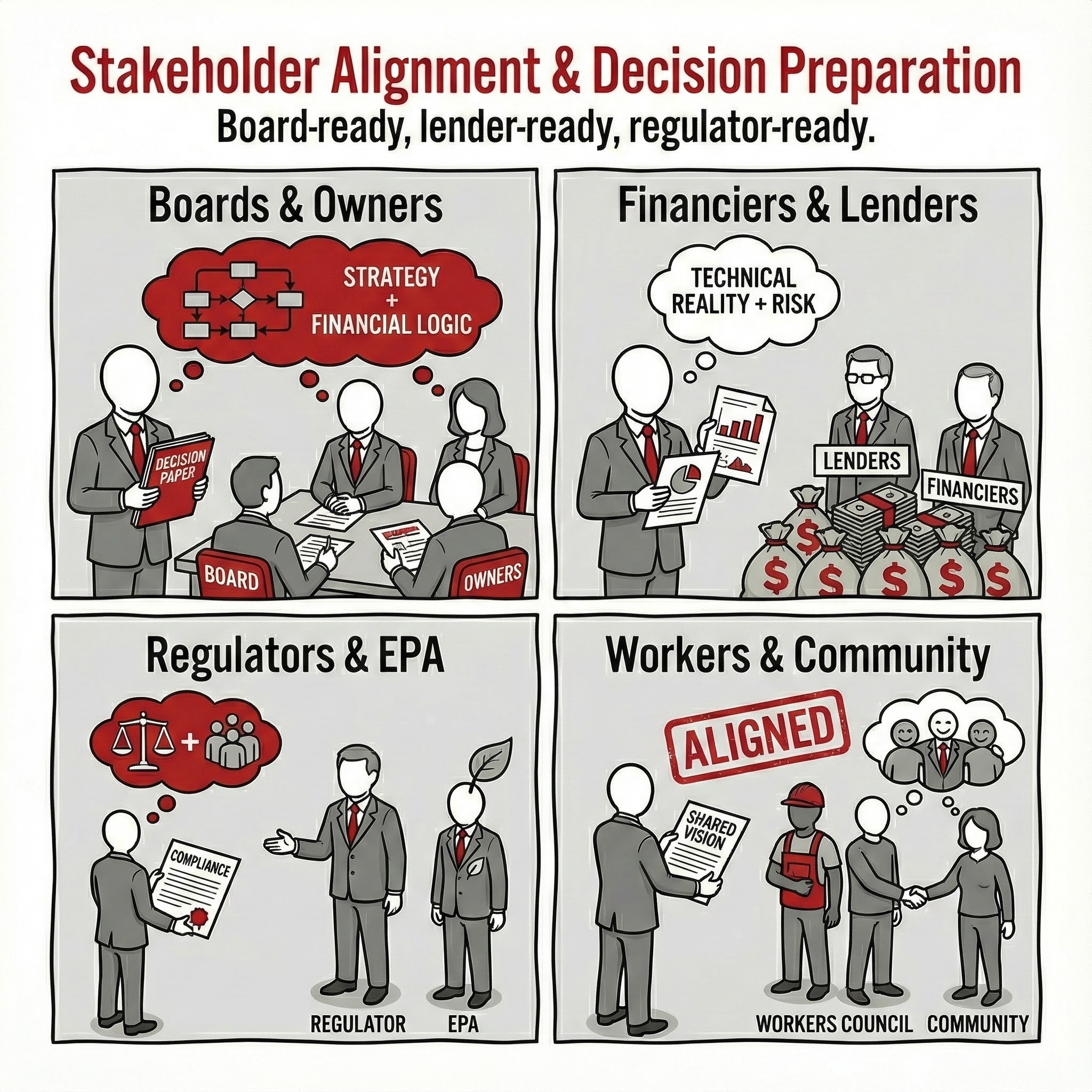 Icon: Stakeholder Alignment & Decision Preparation